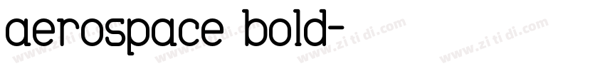 aerospace bold字体转换